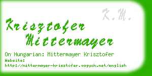 krisztofer mittermayer business card